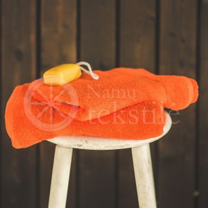 Bamboo fibre terry bath towel orange